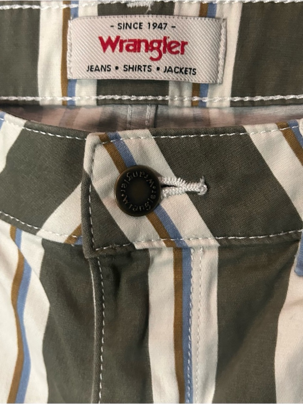 Wrangler Fierce Flare Striped Jeans Sz 10 - Picture 2 of 6